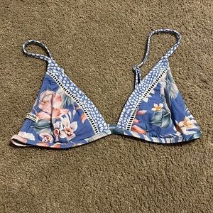 Blue rhythm bikini top
